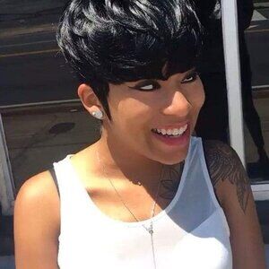 Pixie Cut Wigs for Black Women Pixie Cut Wig Human Hair Short Layered Wigs Full